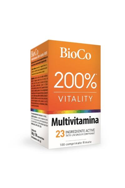 Bioco Multivitamine 200% Vitalitate FORTE x 100 Comprimate Filmate /