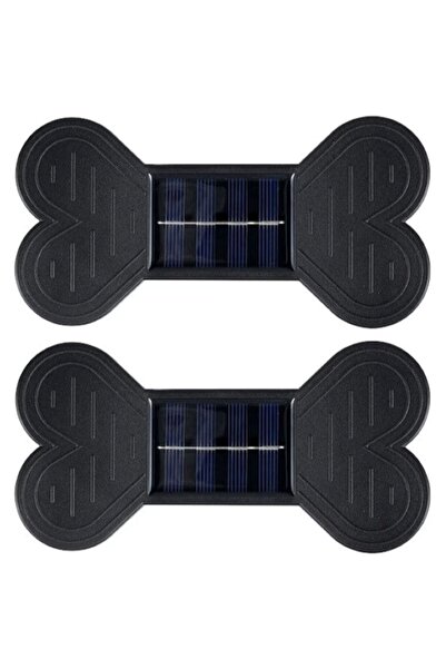 EMATTEIRO Set 2 Lampi Solare, cu Lumina Bidirectionala, LED Bone, Alb cald, IP65