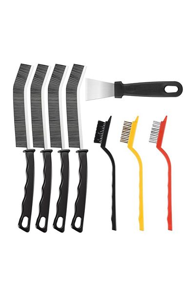 Generic Crevice Cleaning Brush,8 Pcs Cleaning Supplies,Hard Bristle Crevice Cleaning Brush,Crevice Cleaning