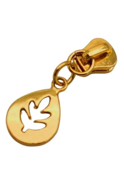 angel çanta aksesuar Angel Bag Accessory Light Gold Color Leaf Model Zipper Head
