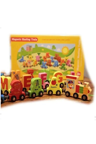 OEM Educational Train Game with Letters, Magnetic, Wooden, Multicolor