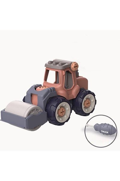 Choice1 Road roller Children Kid Disassembly DIY Nut Assembly Engineering Vehicle Excavator Free Screwdriver