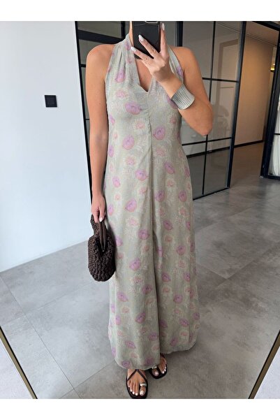 BB Bensu Buyruk ÇİÇEK DESENLİ TÜL ELBİSE