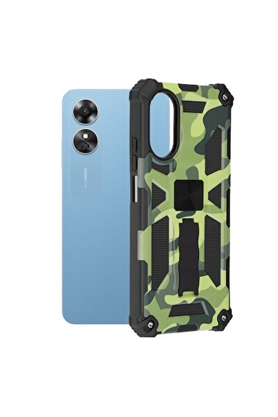 OEM Husa pentru Oppo A17, Poliuretan, Camo Lime