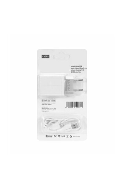 OEM Charger 2.4A and USB to Lightning Cable, White