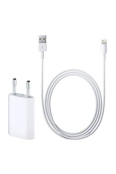 OEM Apple Charging Set + Data Cable for iPhone 5 / 6 / 7 / 8, X, Xs, XsMax XR, White