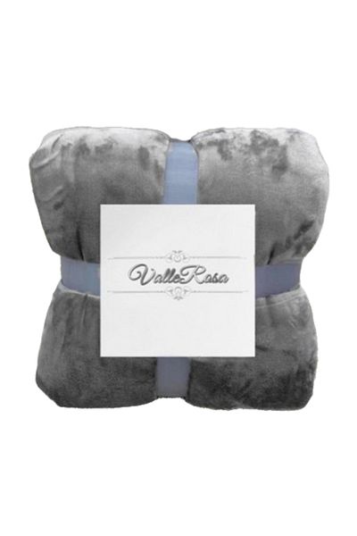 Valle Rosa Fluffy cocolino blanket 200x220cm, Valle Rosa, Grey