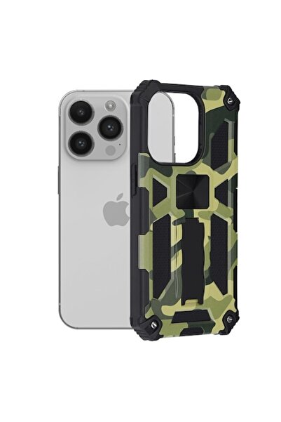 OEM Carcasă pentru iPhone 14 Pro, Poliuretan, Camo Lime