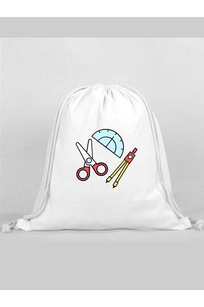 Özcan Tasarım Scissors Printed Backpack - Drawstring Sports Bag