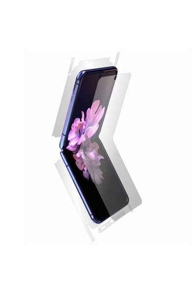 OEM Folie de protecție față și spate compatibilă cu Samsung Galaxy Z Flip, polimer, regenerativă, transparentă
