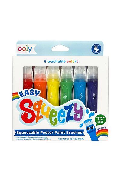 Ooly Easy Squeezy Liquid Paint Brushes - Set of 6