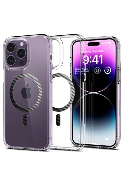 OEM Husa pentru iPhone 14 Pro Max, Spigen Ultra Hybrid MagSafe, Carbon Fiber