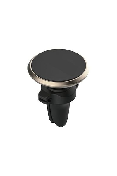 Bibilel Suport auto magnetic universal pentru telefon mobil, clemă de ventilație, negru-auriu