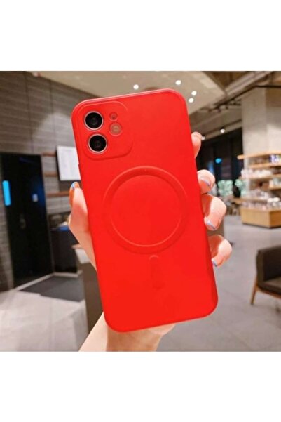 SOHO Protective Case compatible with iPhone 13 Pro (6.1), Liquid MagSafe, ring-shaped, magnetic, Red