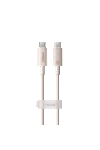 Baseus Cablu de încărcare super rapidă, USB Type-C la USB Type-C, 100W, 480Mbps, 2 metri, roz pal