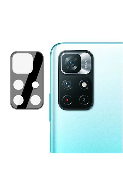 OEM Folie de protecție pentru cameră compatibilă cu Xiaomi Redmi Note 11, sticlă securizată Premium, neagră