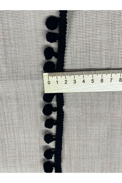 ARN 2.5 cm Black Pompon with 1cm Spacing