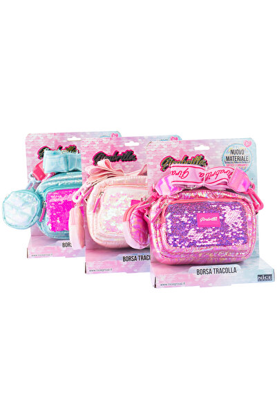 NİCE Geanta clutch si portofel monede Girabrilla - matlasata, cu paiete reversibile