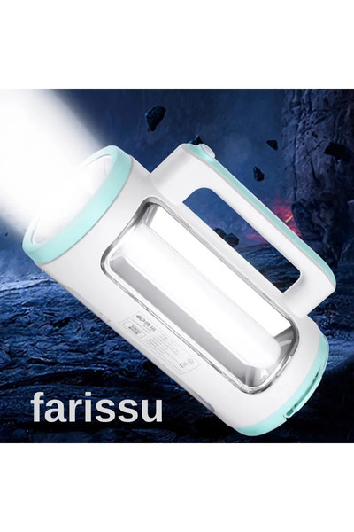 farissu Ultra Güçlü LED El Feneri ve Işıldak – Telefon Şarj Özellikli, Su Geç...