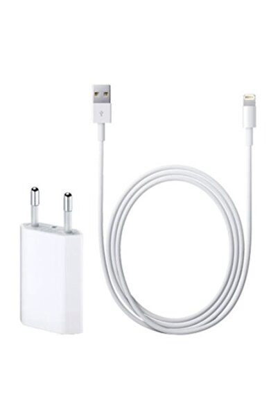OEM Apple Charger + Data Cable Set for iPhone 5 / 6 / 7 / 8, X, Xs, XsMax, XR - White