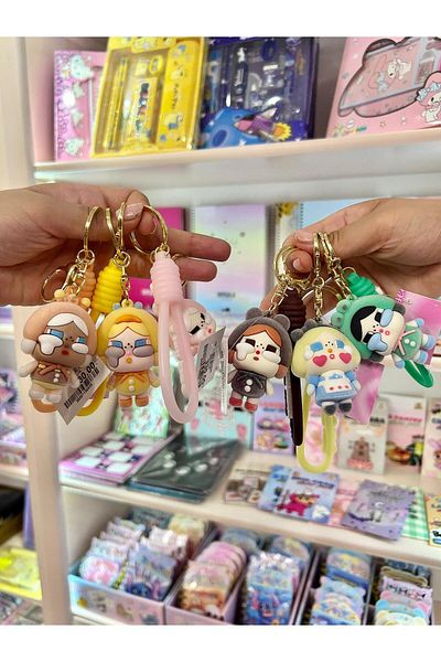 Wisevelya Cry Baby Brown Silicone Keychain
