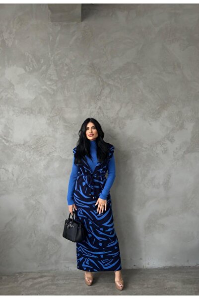 newmisal Jakarli Women's Knitwear Salopet Set