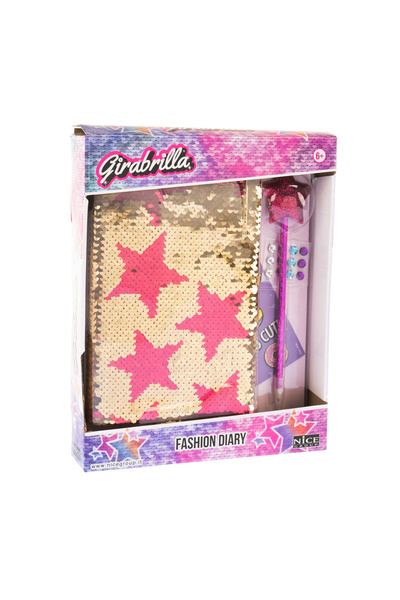 NİCE Jurnal Fashion Girabrilla – set jurnal cu paiete reversibile și pix