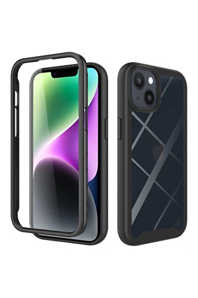 OEM Carcasă pentru iPhone 14 + Folie, Policarbonat, Negru