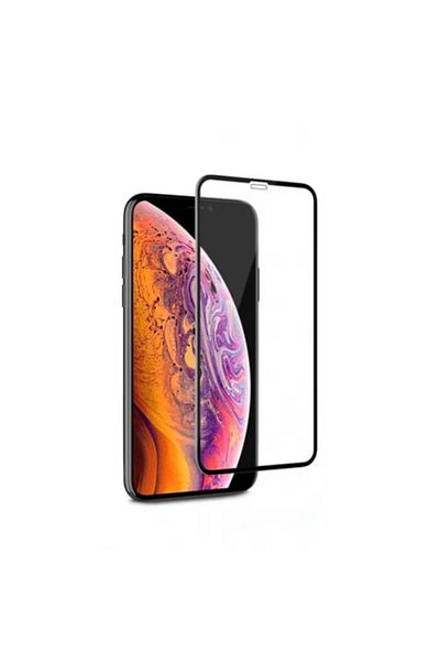 OEM Protector de ecran compatibil cu iPhone 14, ecran complet, sticlă securizată 9H, negru-transparent