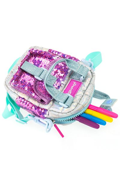 NİCE Girabrilla Puffer Bag – quilted bag with sequins and iridescent effect