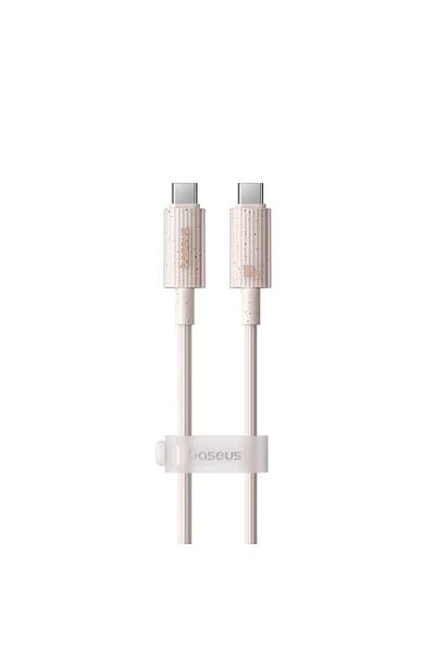 Baseus Cablu de încărcare super rapidă, USB Type-C la USB Type-C, 100W, 480Mbps, 2 metri, roz pal