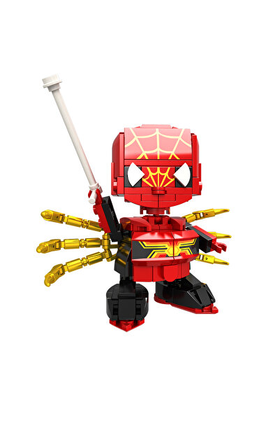 NİCE Red Mask Hero Building Set – superhero with spider powers, 215 pieces