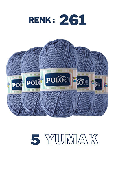 Polosu (5 Adet) Candy Baby %100 Premium Akrilik Bebek Örgü İpliği - 261 - Hav...