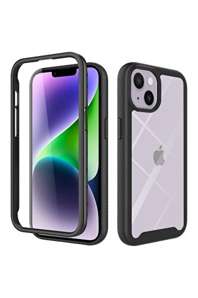 OEM Carcasă iPhone 14 Plus + Protector de Ecran, Techsuit Defense360 Pro, Negru