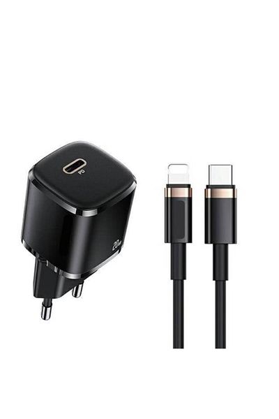 OEM Kit with PD 20W Charger and USB-C to Lightning Data Cable, 1.2 m, Black