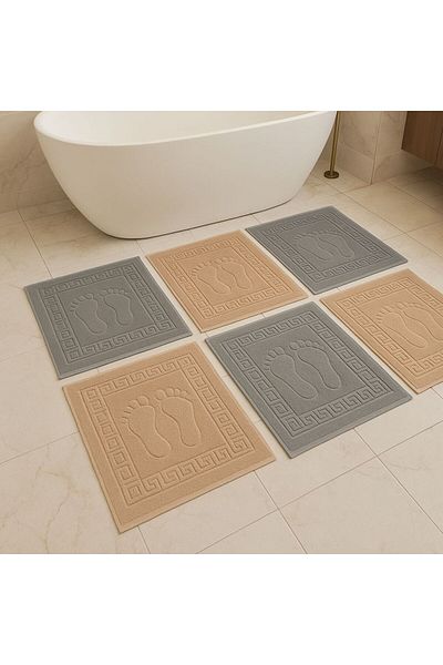 Violacasa 100% Cotton Bathroom Foot Mat |   Foot Towel |   Dowry |   Casual Towel |   6 Pieces |