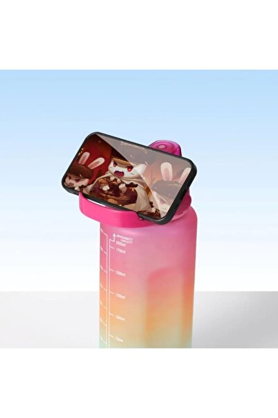 M&B WATER BOTTLE 4 Pack Gradient Sports Water Bottles Set with Time Markers, Leakproof Lid, BPA Free for Gym & Travel