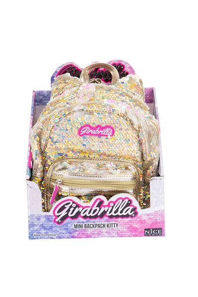 NİCE Rucsac mini Girabrilla Kitty – model Pisicuță cu paiete reversibile