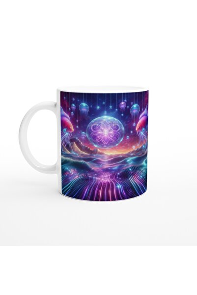 Luluyen كوب قهوة مطبوع عليه برج الحوت - Astral Submarine World Vs1