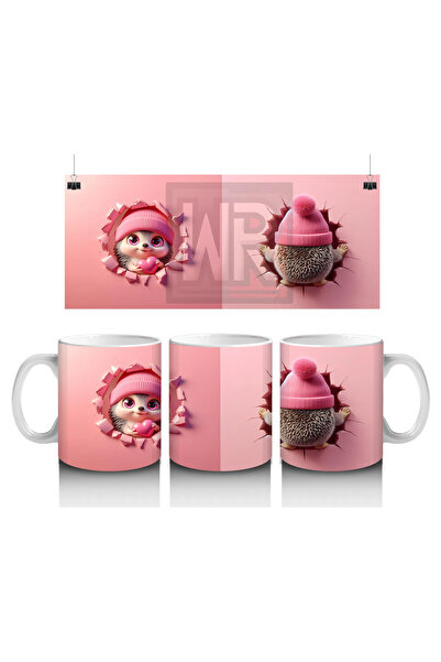 Luluyen قبعة وردية اللون لطيف على شكل دببة صغيرة (أمامية وخلفية) - كوب قهوة م...