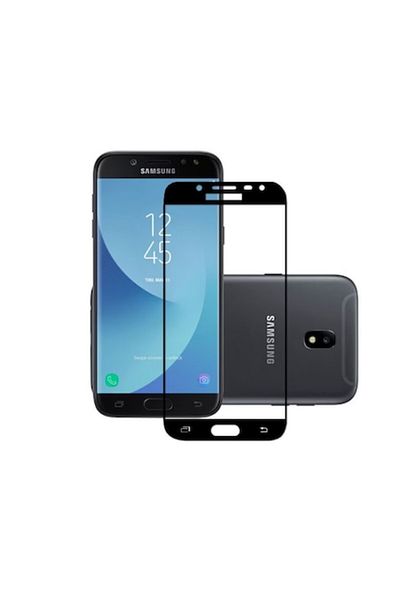 OEM Glass Screen Protector for Samsung Galaxy J7 2017, 9H Hardness, Black-Transparent