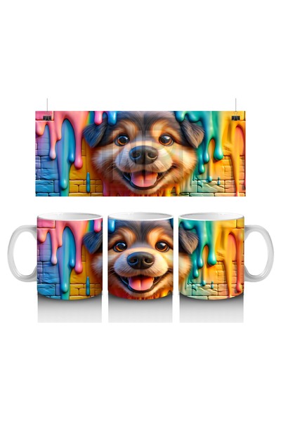 Luluyen كوب كلب ملون صديق للحائط يحب الأطفال الحليب