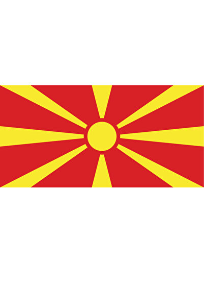 Ti Play Pictură de perete cu steagul țării Macedonia 45x22CM Pictură din PVC ...