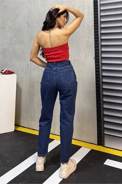 STILVANA Straight Medium Women's Blue Slim Fit Mom Pants
