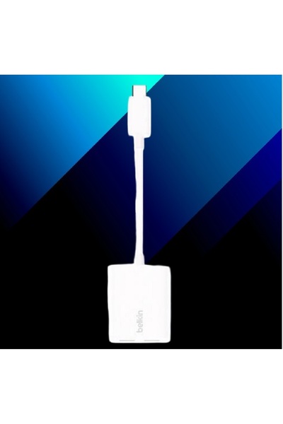 Belkin RockStar USB-C Audio and Charging Adapter – White