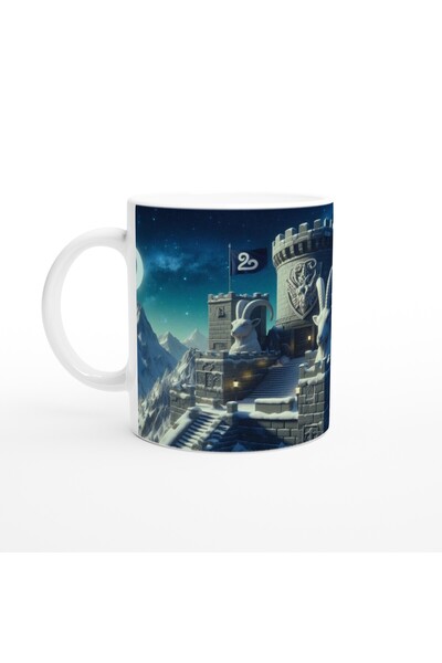 Luluyen كوب قهوة مطبوع عليه برج الجدي - قلعة مملكة الأبراج Vs3