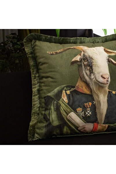Adawall Mr. Goat Pillow/Cushion (Filler Bead Fiber, Nation. Washing and Fading Certificate)