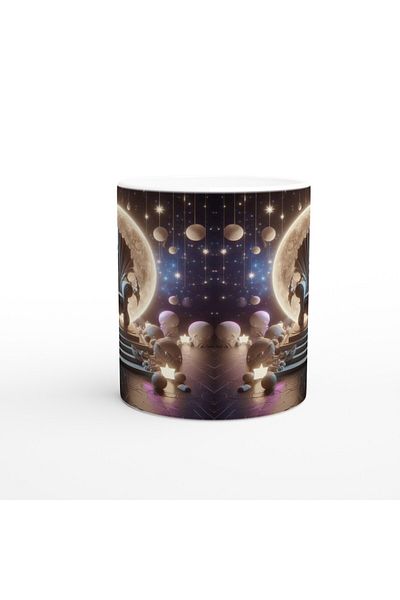 Luluyen Cancer Zodiac Printed Coffee Cup - Galactic Throne Room Themed Vs1
