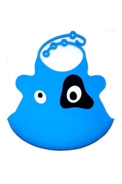 Bibilel Bavetă din silicon pentru bebeluși, albastră (BBL1633)
