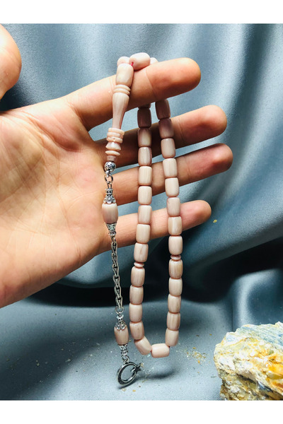 TTS TÜRK TESBİH SANATI Imame Crimping Amber Gift Prayer Beads with Ring